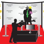 image of the red carpet photo booth setup