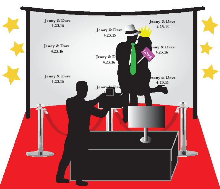red-carpet-homepage-image Image of how the red carpet photo booth is presented.